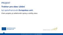 Traktor pro obec Lštění